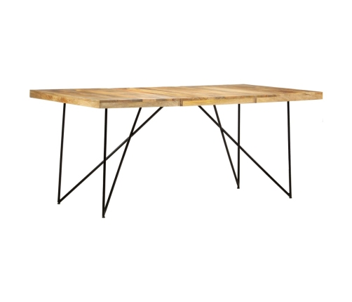 Mesa de comedor de madera maciza de mango 180x90x76 cm