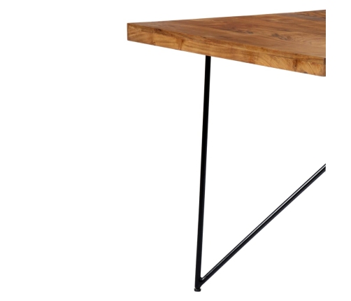 Mesa de comedor de madera maciza de acacia 180x90x76 cm