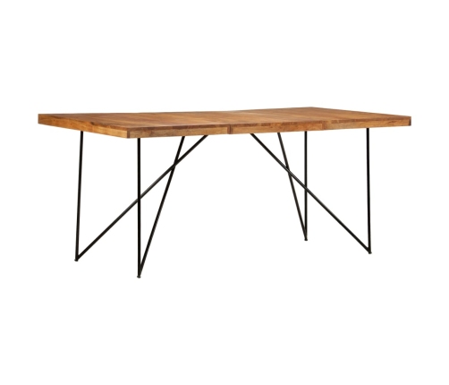 Mesa de comedor de madera maciza de acacia 180x90x76 cm