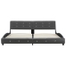 Estructura de cama cuero sintético gris 180x200 cm