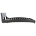 Estructura de cama cuero sintético gris 180x200 cm