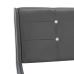 Estructura de cama cuero sintético gris 180x200 cm