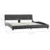 Estructura de cama cuero sintético gris 180x200 cm