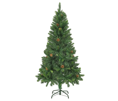 Árbol de Navidad artificial con piñas verde 150 cm