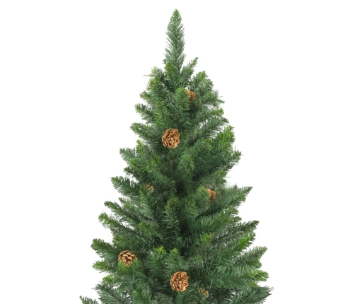 Árbol de Navidad artificial con piñas verde 150 cm