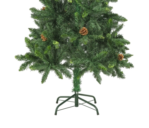 Árbol de Navidad artificial con piñas verde 150 cm