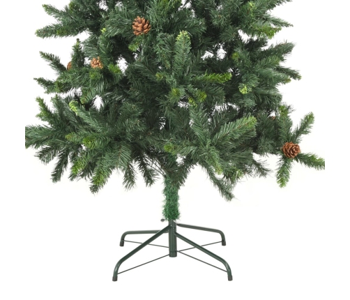 Árbol de Navidad artificial con piñas verde 180 cm