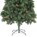 Árbol de Navidad artificial con piñas verde 210 cm