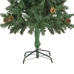 Árbol de Navidad artificial con piñas y brillo blanco 150 cm