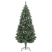 Árbol de Navidad artificial con piñas y brillo blanco 180 cm