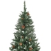 Árbol de Navidad artificial con piñas y brillo blanco 180 cm