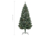 Árbol de Navidad artificial con piñas y brillo blanco 180 cm