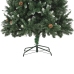 Árbol de Navidad artificial con piñas y brillo blanco 210 cm