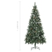 Árbol de Navidad artificial con piñas y brillo blanco 210 cm