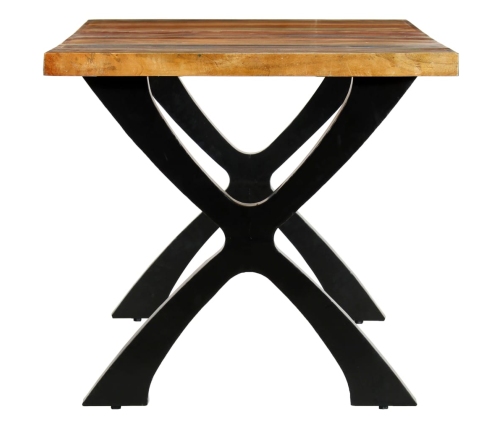 Mesa de comedor de madera maciza reciclada 180x90x76 cm