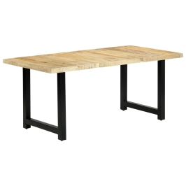 Mesa de comedor de madera maciza de mango 180x90x76 cm