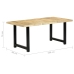 Mesa de comedor de madera maciza de mango 180x90x76 cm