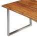 Mesa de comedor madera de acacia y acero inoxidable 160x80x75cm