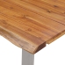 Mesa de comedor madera de acacia y acero inoxidable 160x80x75cm