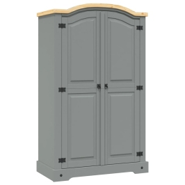 Armario madera de pino Mexicano estilo Corona gris 2 Puertas