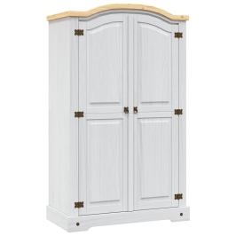 Armario madera de pino Mexicano estilo Corona blanco 2 puertas