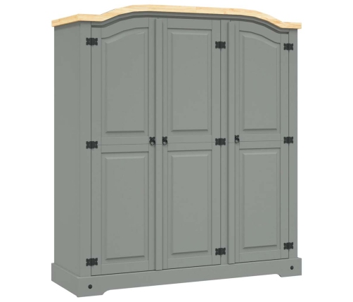 Armario madera de pino Mexicano estilo Corona gris 3 puertas