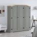 Armario madera de pino Mexicano estilo Corona gris 3 puertas