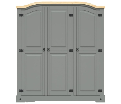 Armario madera de pino Mexicano estilo Corona gris 3 puertas