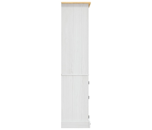 Aparador Corona Range de pino mexicano blanco 80x40x170 cm