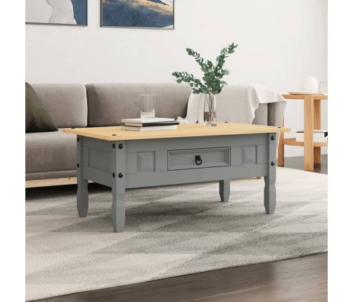 Mesa de centro Corona Range pino mexicano gris 100x55x44 cm