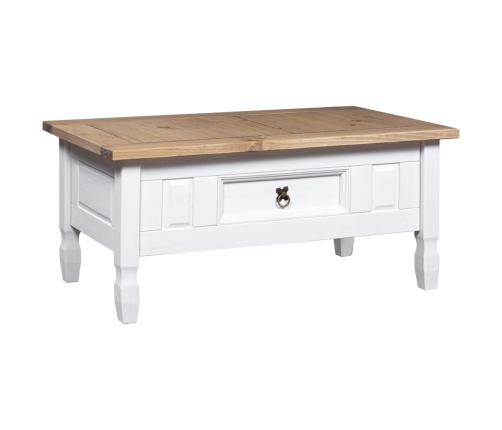 Mesa de centro Corona Range pino mexicano blanco 100x55x44 cm