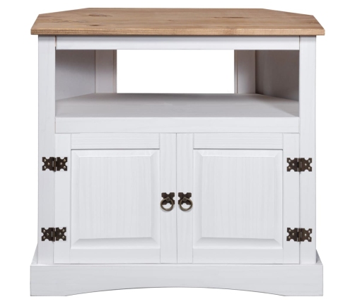 Mesa consola Corona Range de pino mexicano blanco 80x43x78 cm