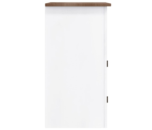 Mueble de TV Corona Range de pino mexicano blanco 80x43x78 cm