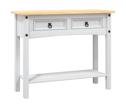 Mesa consola Corona Range de pino mexicano blanco 90x34,5x73 cm