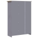 Armario 3 puertas madera pino Panamá Range gris 118x50x171,5cm