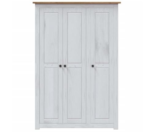 Armario de 3 puertas pino Panamá Range blanco 118x50x171,5 cm