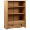 Librería de madera maciza de pino estilo Panamá 80x35x110 cm