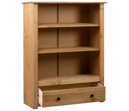 Librería de madera maciza de pino estilo Panamá 80x35x110 cm