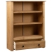 Librería de madera maciza de pino estilo Panamá 80x35x110 cm