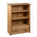 Librería de madera maciza de pino estilo Panamá 80x35x110 cm