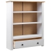 Librería de madera maciza pino estilo Panamá blanco 80x35x110 cm