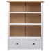 Librería de madera maciza pino estilo Panamá blanco 80x35x110 cm