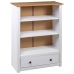 Librería de madera maciza pino estilo Panamá blanco 80x35x110 cm