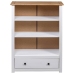 Librería de madera maciza pino estilo Panamá blanco 80x35x110 cm