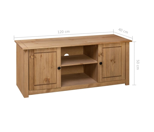 vidaXL Mueble para TV de madera maciza pino estilo Panamá 120x40x50 cm