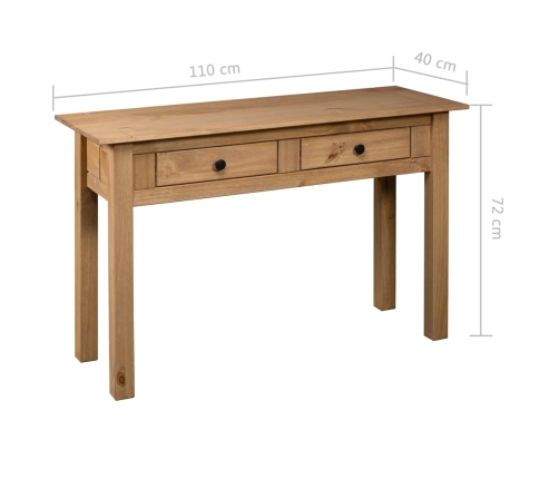 vidaXL Mesa consola madera maciza pino Panamá Range 110x40x72 cm