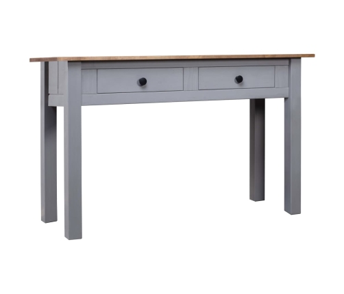 Mesa consola madera maciza pino estilo Panamá gris 110x40x72 cm