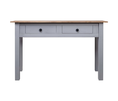 Mesa consola madera maciza pino estilo Panamá gris 110x40x72 cm