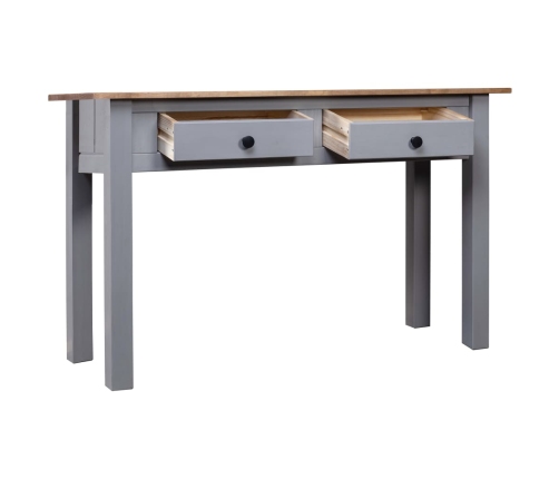 Mesa consola madera maciza pino estilo Panamá gris 110x40x72 cm