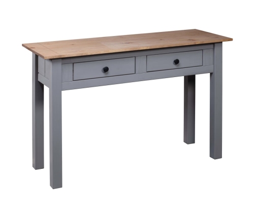 Mesa consola madera maciza pino estilo Panamá gris 110x40x72 cm